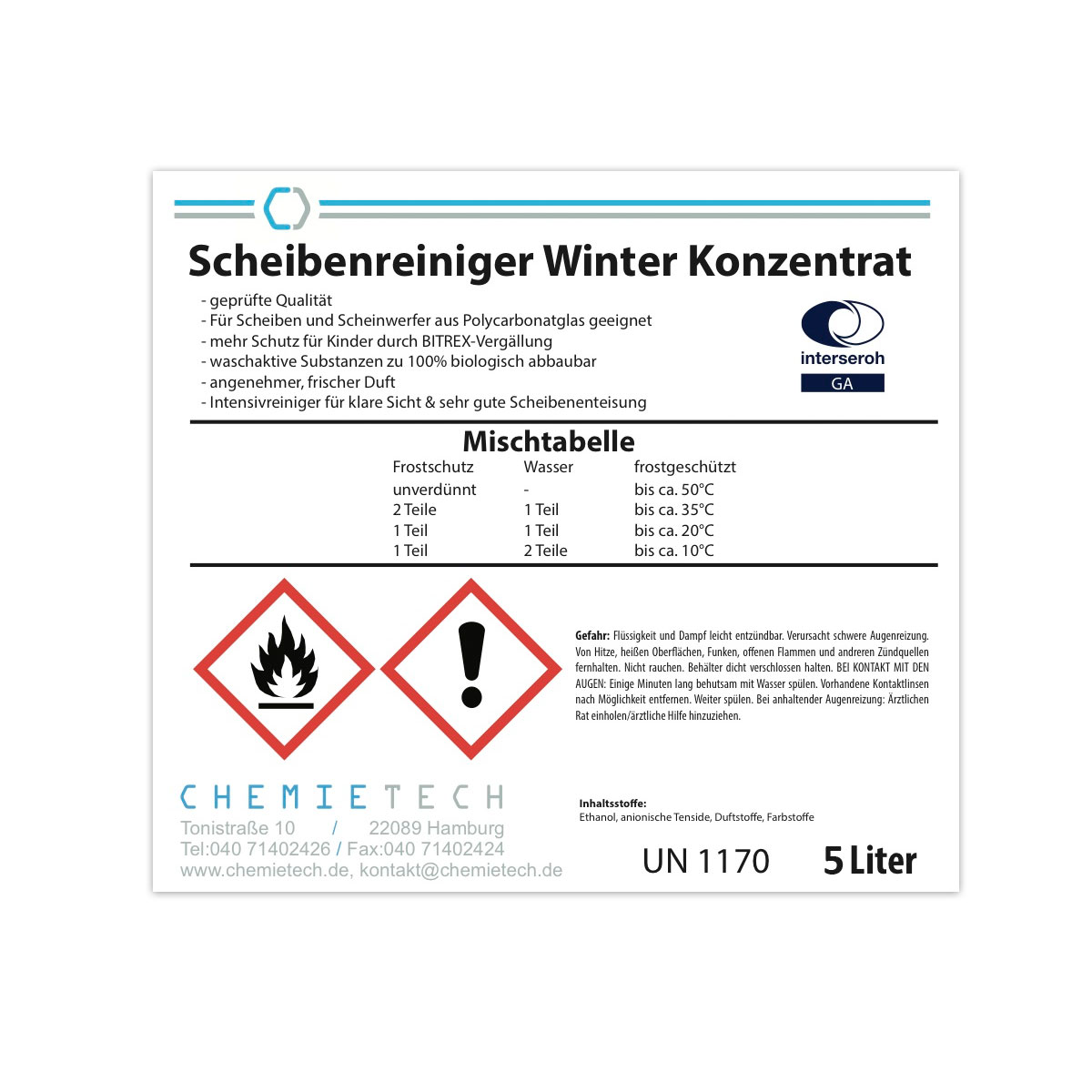 Scheibenreiniger Winter 5x5 Ltr.